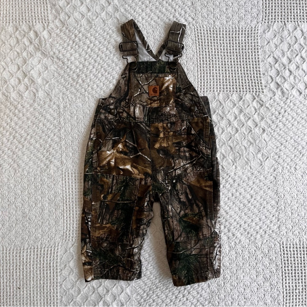 Baby carhartt camo overalls